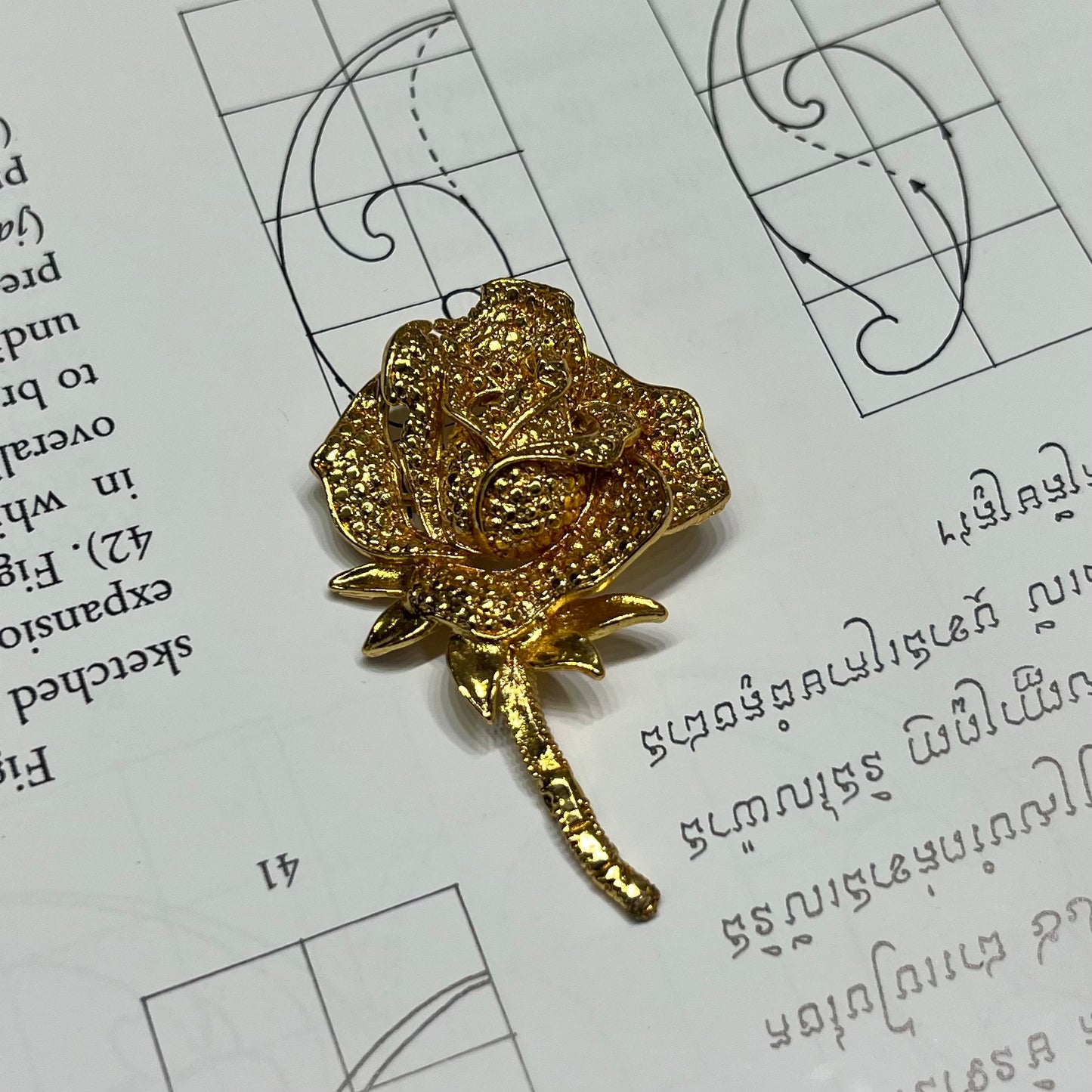 Broche Rose by CopperCraftKH