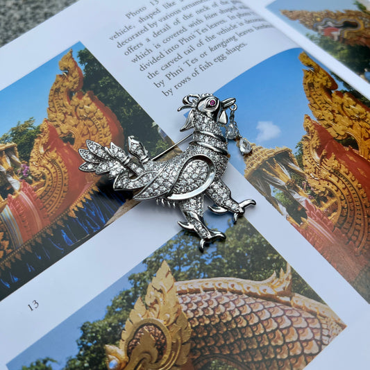 Broche Silver Swan by CopperCraftKH