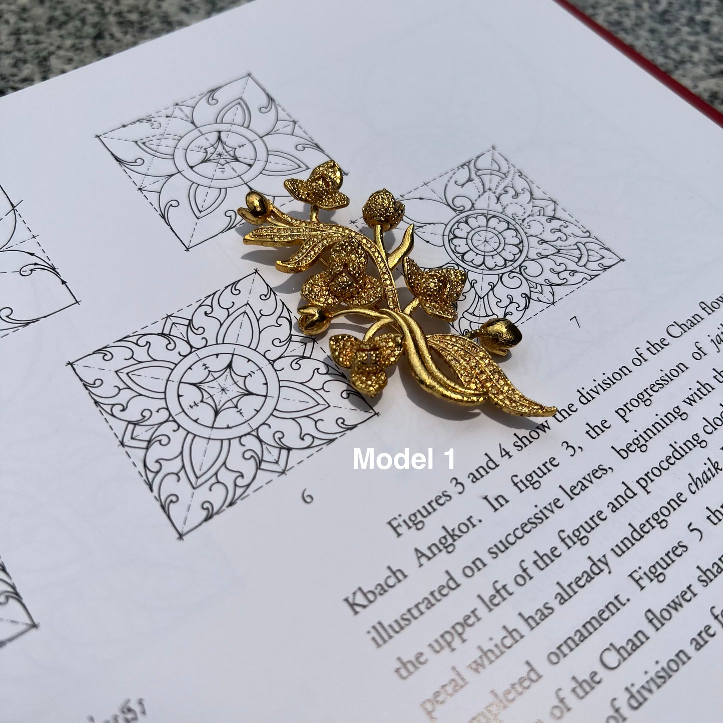 Broche Golden Branch Pka Romdoul by CopperCraftKH