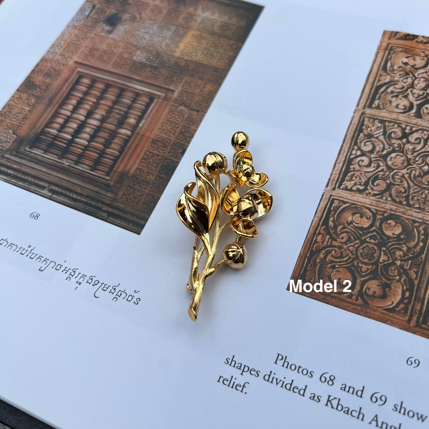 Broche Golden Branch Pka Romdoul by CopperCraftKH