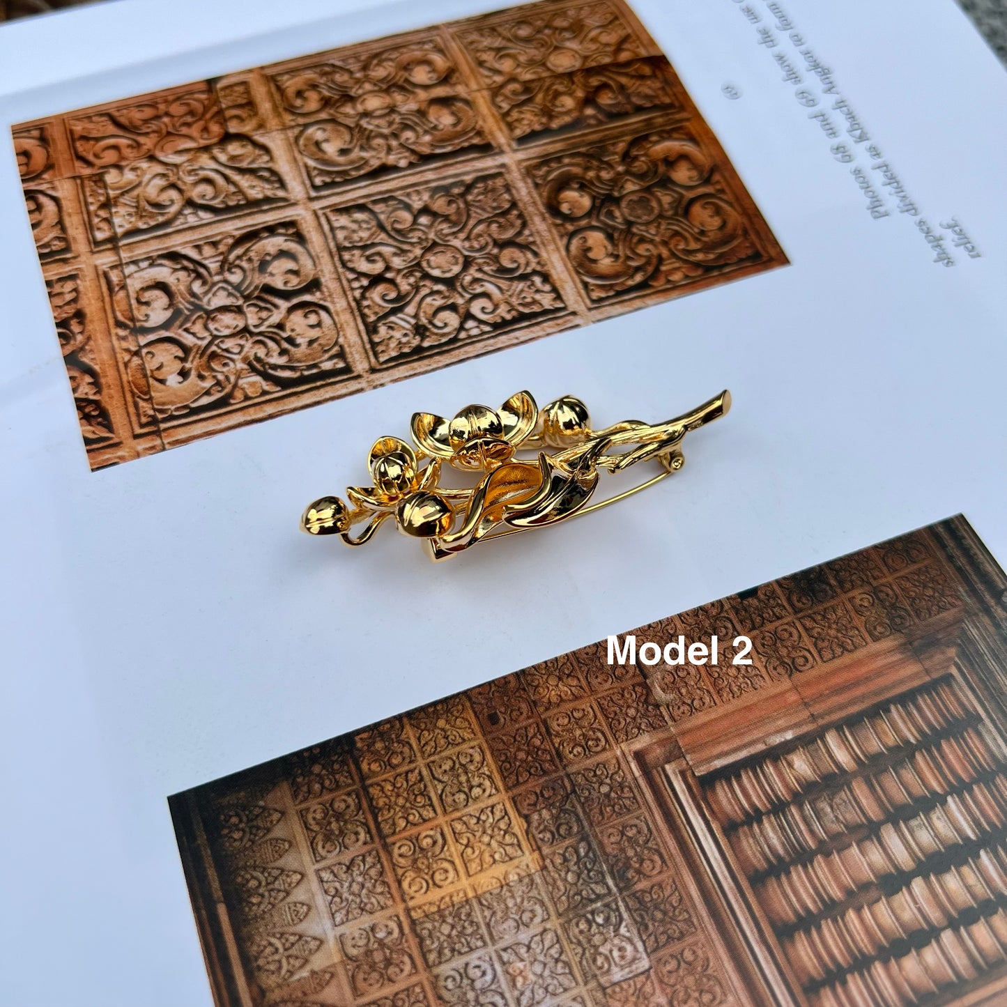 Broche Golden Branch Pka Romdoul by CopperCraftKH