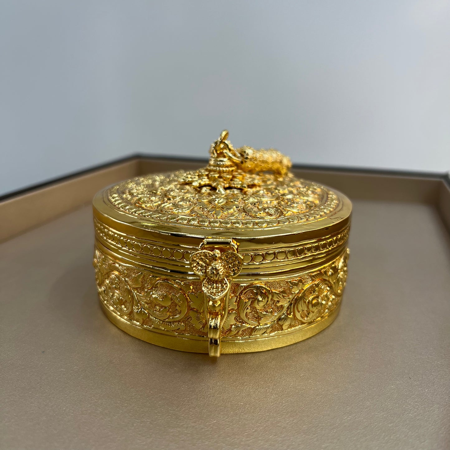 Sac rond cuivre doré Perle by CopperCraftKH