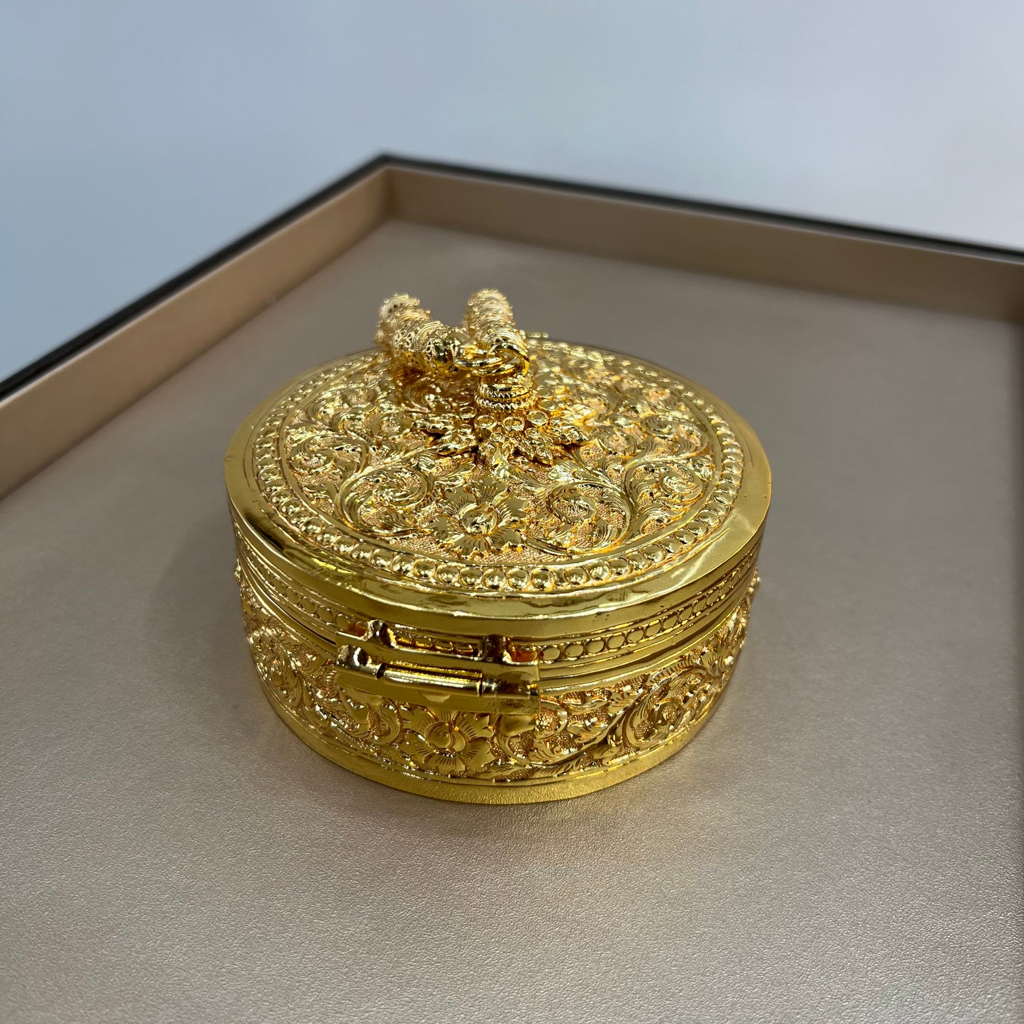Sac rond cuivre doré Perle by CopperCraftKH