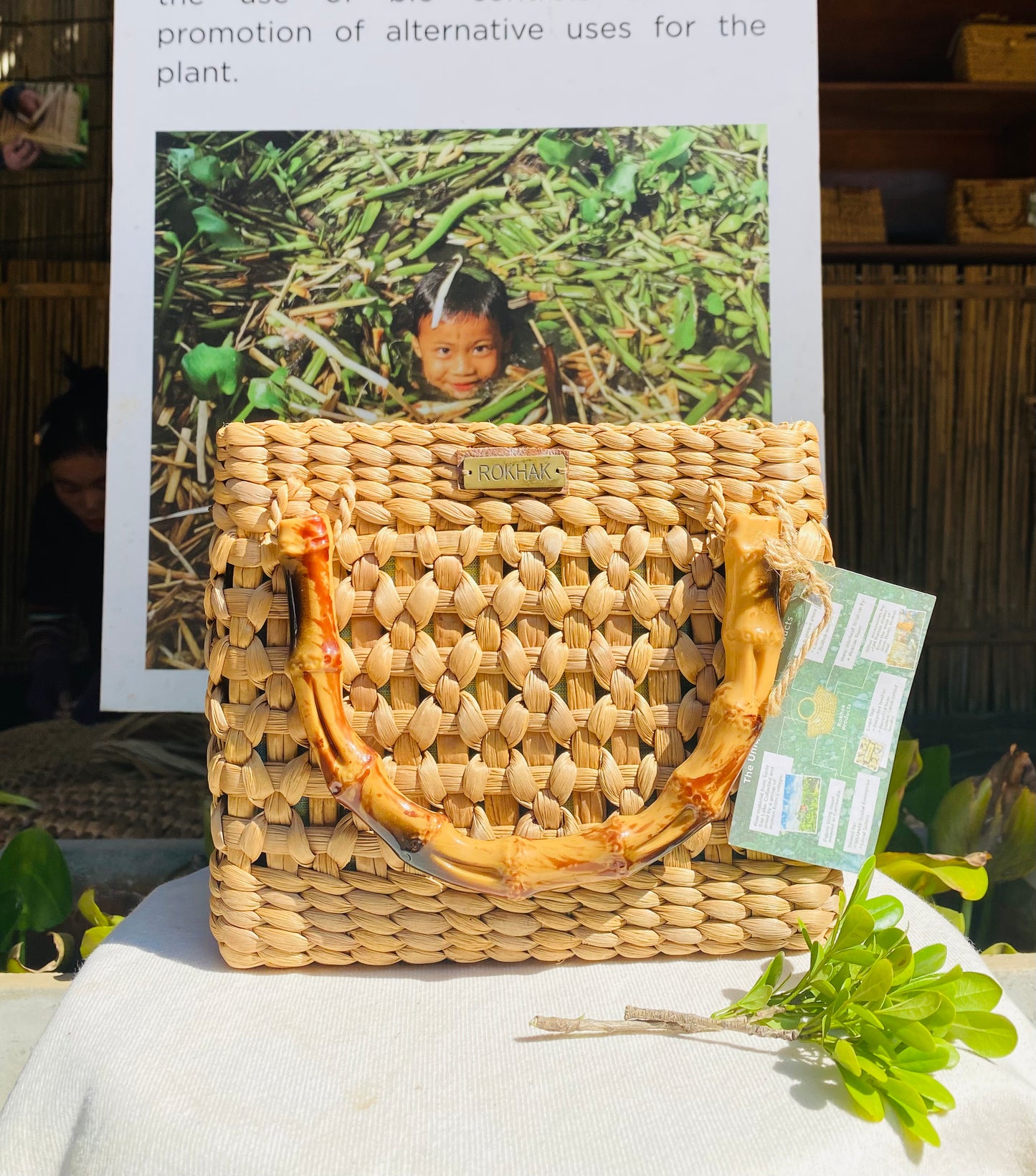 Sac à main (mini cabas) Fleur de Romdoul by Rokhak