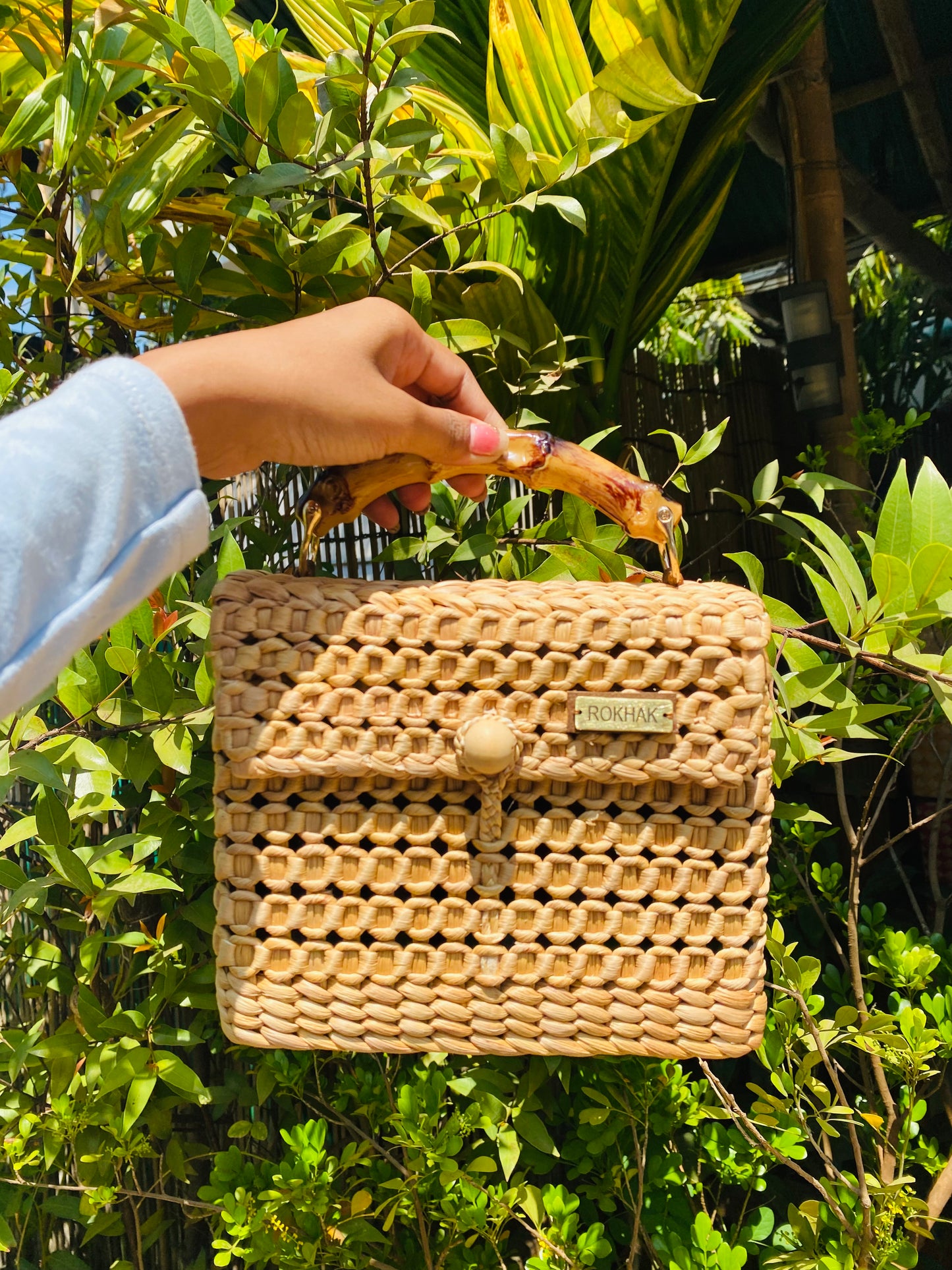 Sac à main carré Angkunh avec couvercle