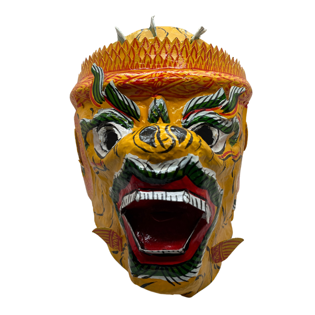 Masque intégral Cambodgien en papier mâché modèle Hanuman