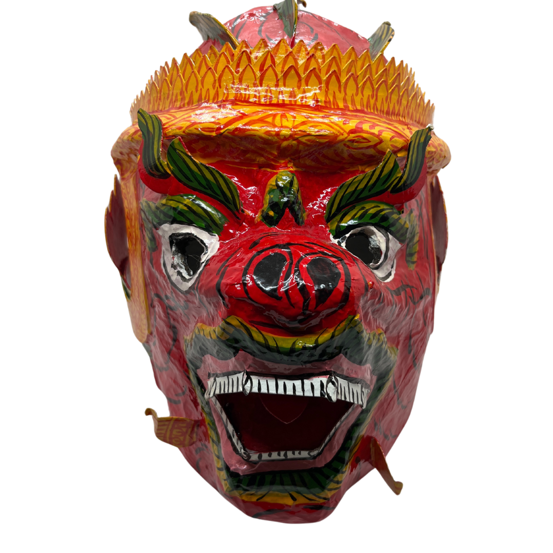 Masque intégral Cambodgien en papier mâché modèle Hanuman