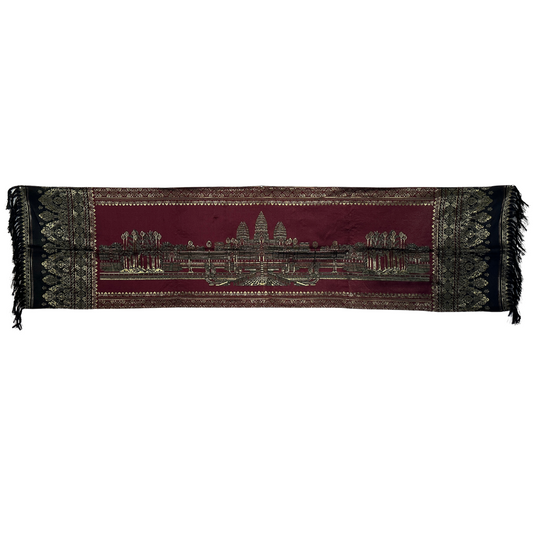Nappe ornemental cambodgienne Angkor Wat 180 x 50 cm