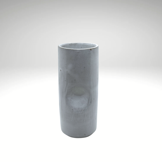 Vase "Sor", en céramique du Cambodge fait à la main - blanc