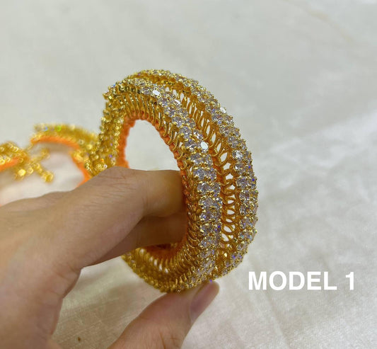 Paire de Bracelet Doré Khmer pour tenue traditionnelle