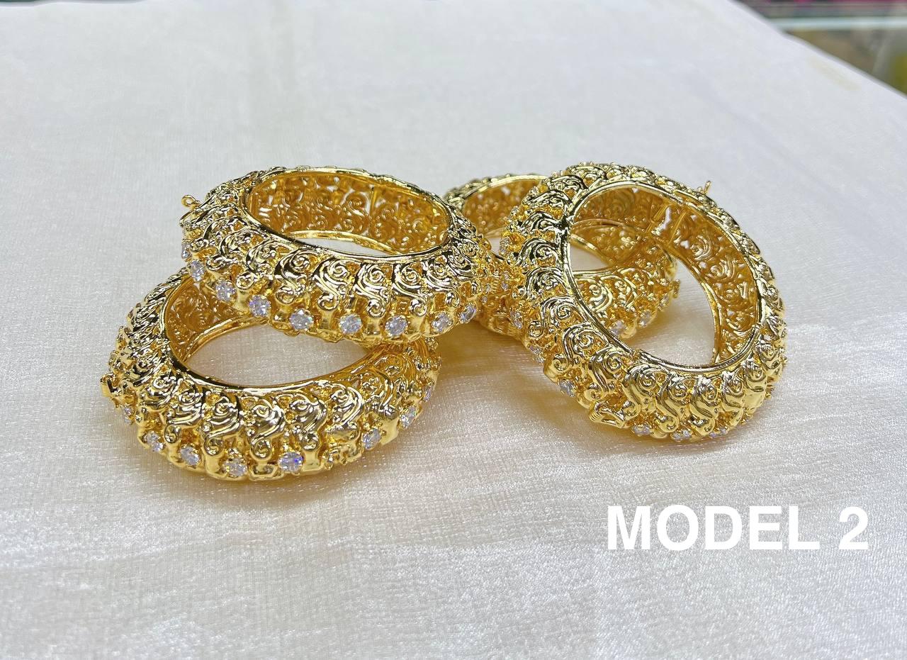 Paire de Bracelet Doré Khmer pour tenue traditionnelle