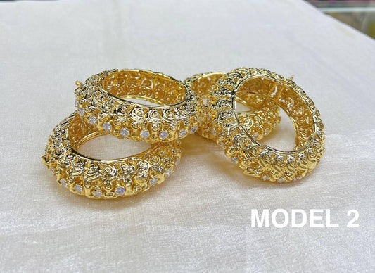 Paire de Bracelet Doré Khmer pour tenue traditionnelle