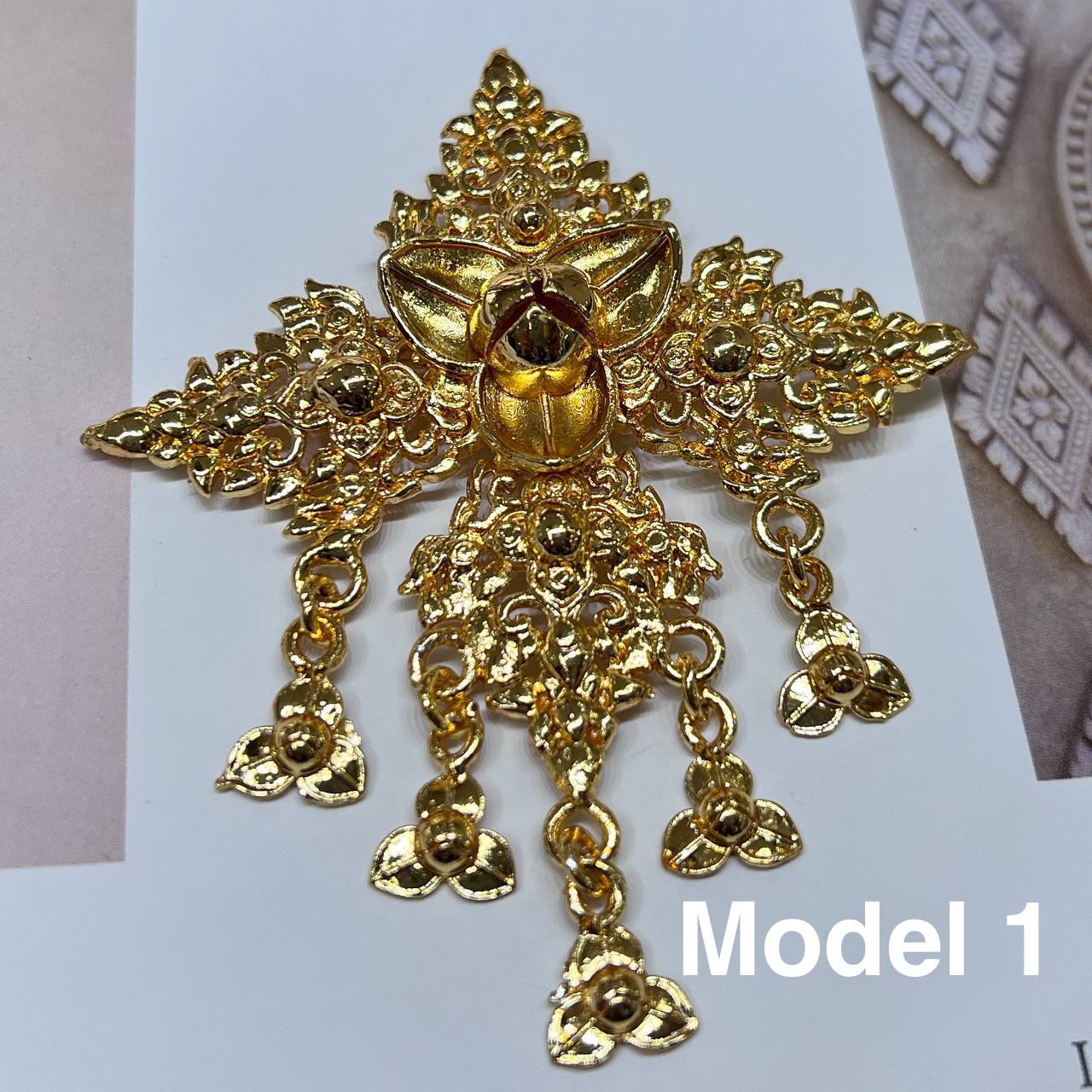 Broche Pka Romdoul with leaves by CopperCraftKH