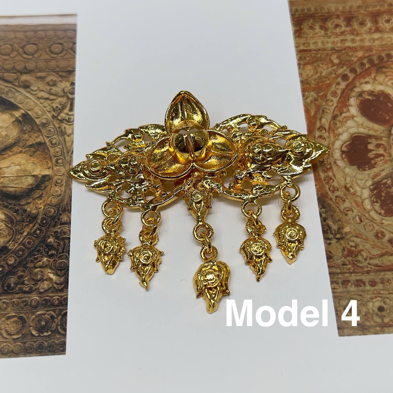 Broche Pka Romdoul with leaves by CopperCraftKH