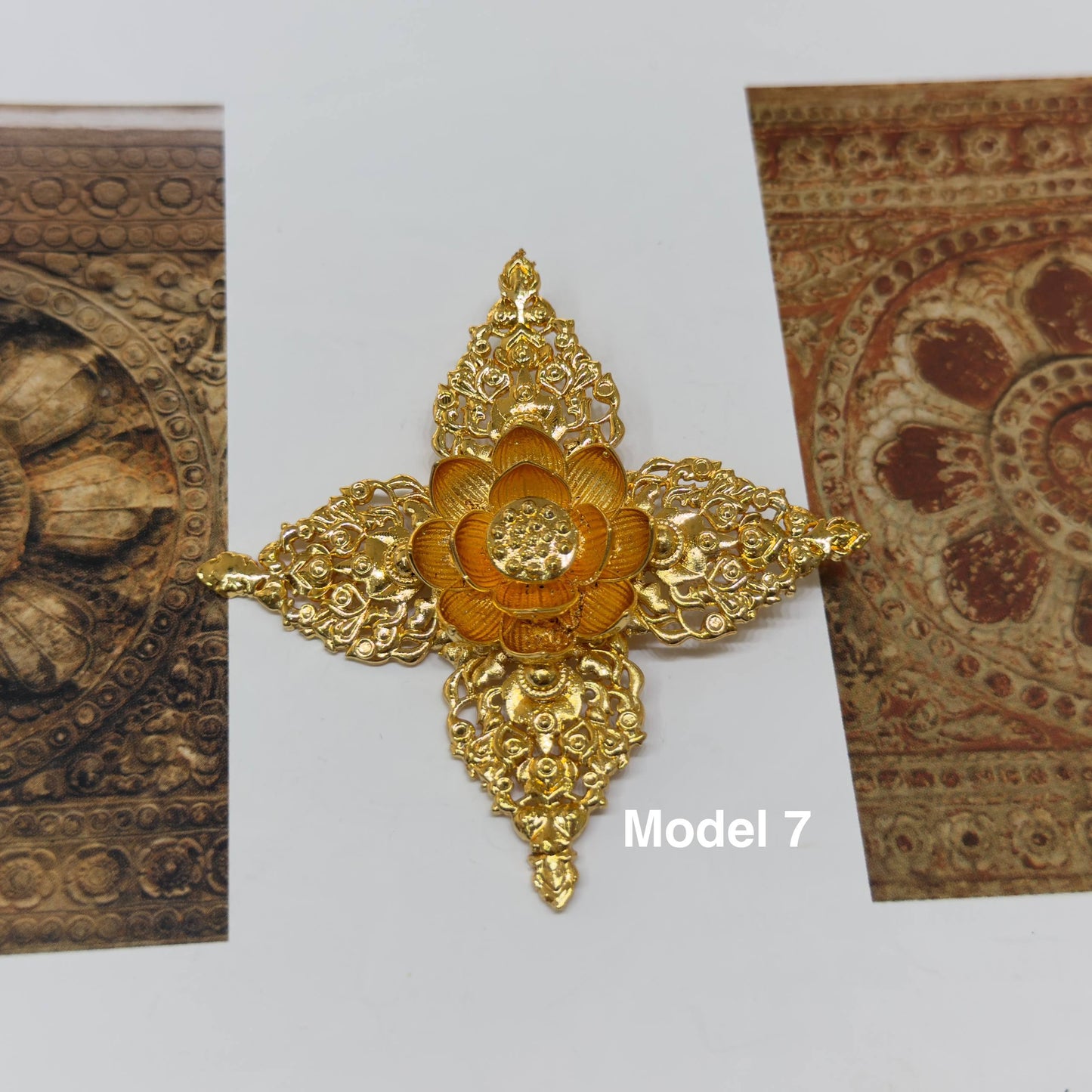 Broche Pka Romdoul with leaves by CopperCraftKH