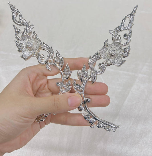 Bijoux d'Oreilles Apsara couleur argent