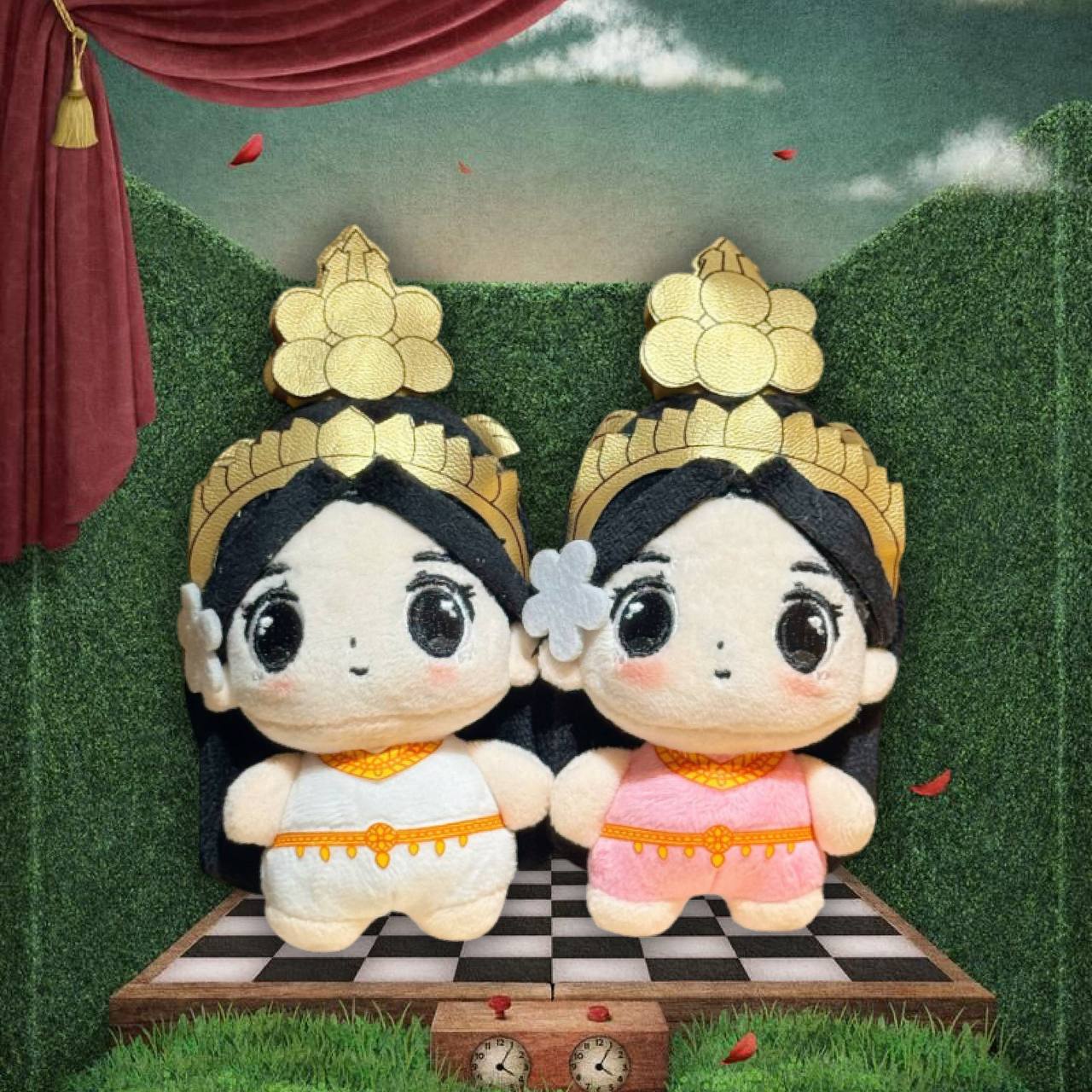 Mini poupée en peluche Apsara Kesor (avec porte-clés)