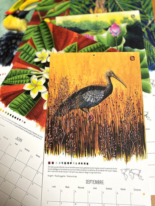 Calendrier 2025 "Faune et flore du Cambodge" par Rizhomes