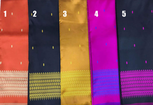 Jupes traditionnelles Khmer, Lao, Thaï en pièce de tissu en soie et coton