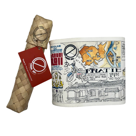 Travel Roll volume 2: Illustration sur toile "East part of kampuchea" d'après les dessins de SEYFRIED Raphaël