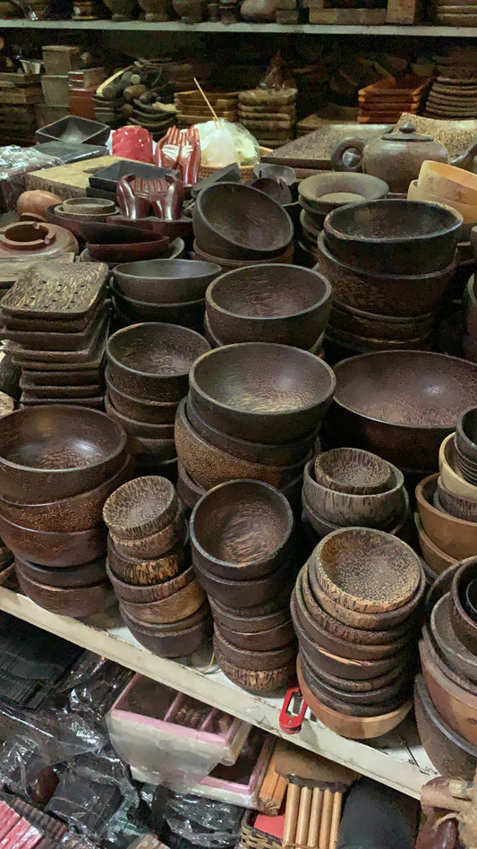 Bols en bois de palmier du Cambodge