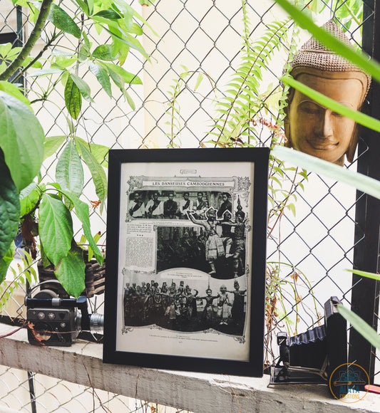 Illustration d'archives du Cambodge - Danseurs cambodgiens Format A3 par Alaya Créations
