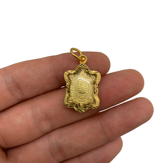 Amulette Thaï en verre Phaya Tao Ruan couleur doré