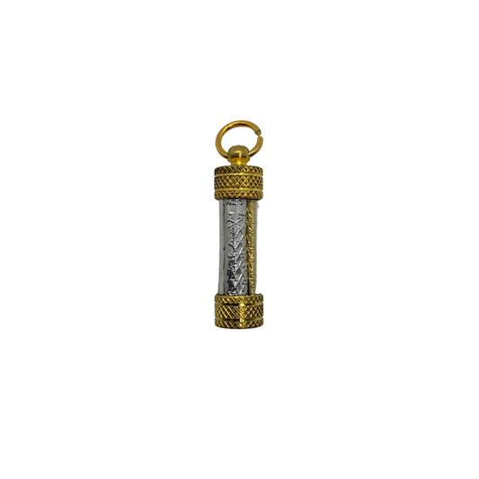 Amulette cylindrique Yoan couleur doré