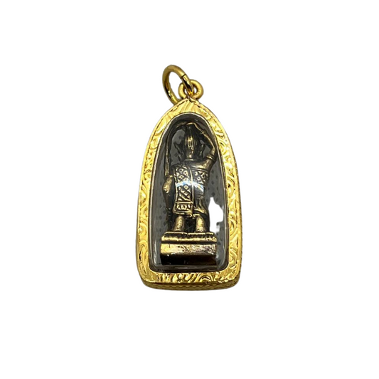 Amulette en verre Phrae Mae Thorani couleur bronze