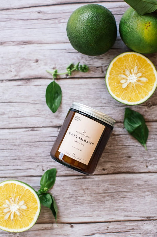 Bougie Parfumée Battambang (Orange & Basilic)