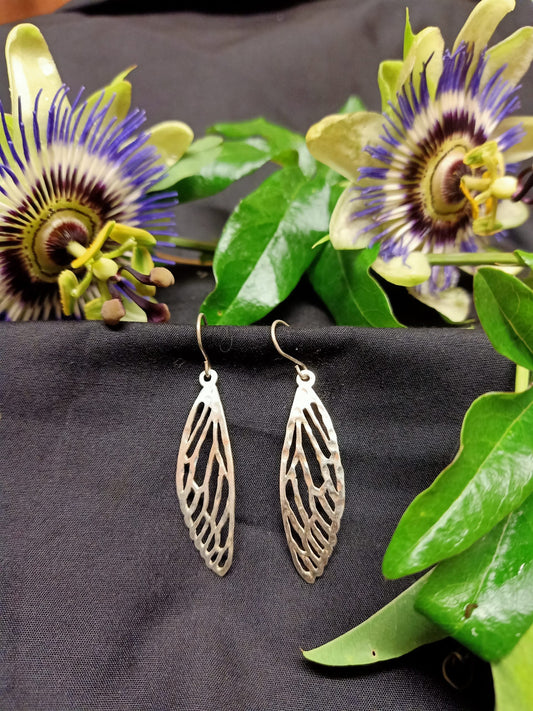 Boucles d'oreilles Ailes de Libellules en Argent (Collection Temple et Nature)