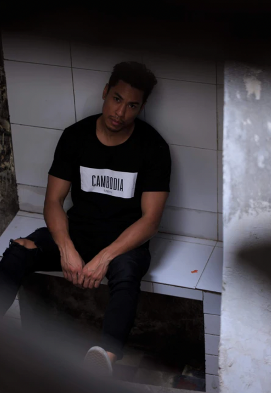 T-shirt Cambodia Black par Sabay Creation