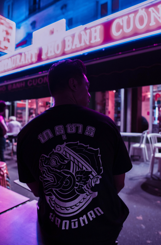 T-shirt Hanuman Black par Sabay Creation