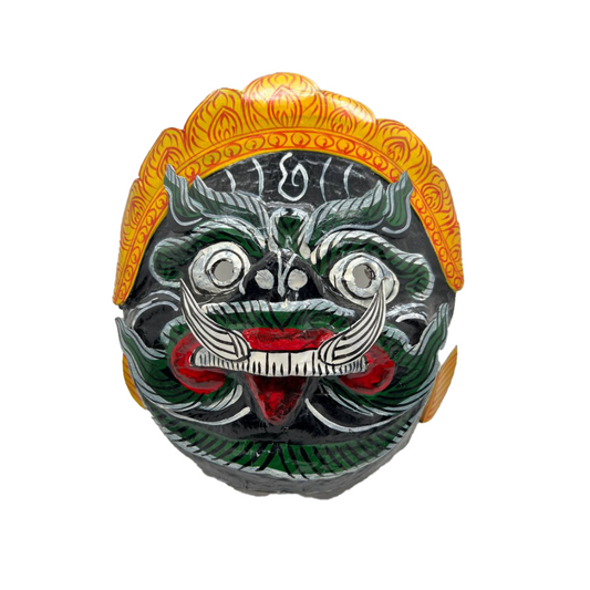 Grand masque Cambodgien en papier mâché grand modèle Yeak noir
