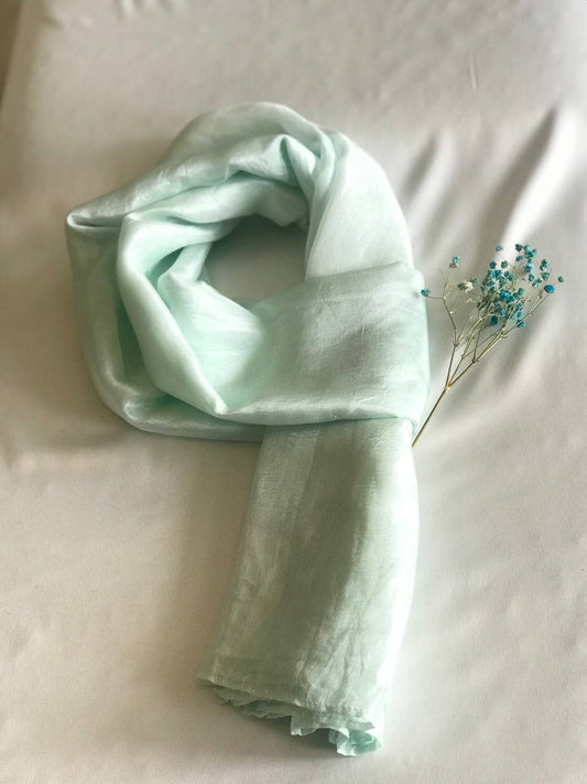 Foulard en Soie d'Organza Douce Tissé à la Main