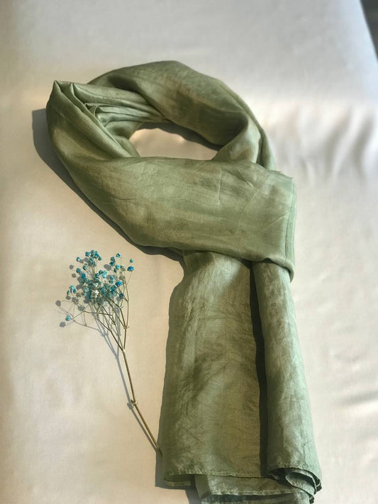 Foulard en Soie d'Organza Douce Tissé à la Main