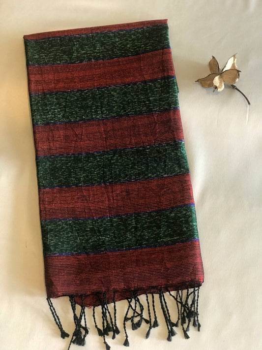 Foulard en Soie Fine de Krama Tissé à la Main