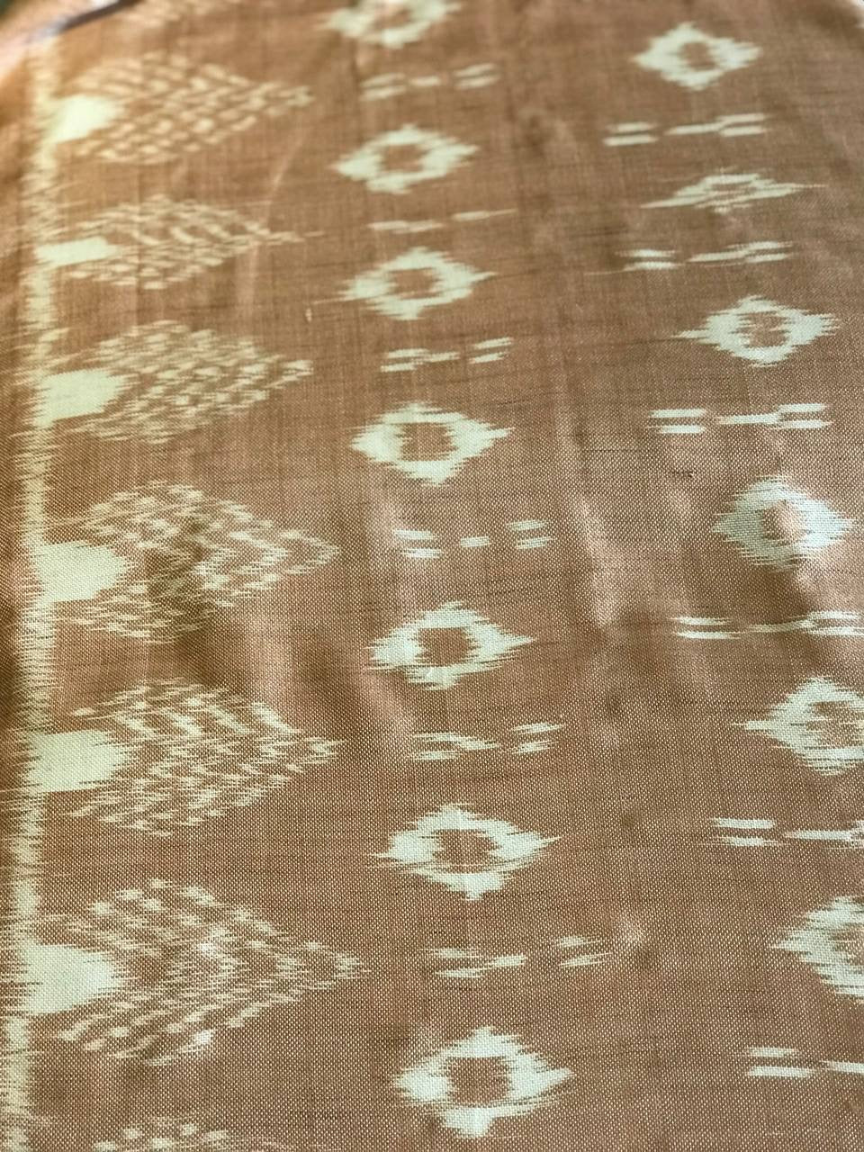 Foulard Ikat en Cotton Tissé à la Main avec Teinture Naturelle