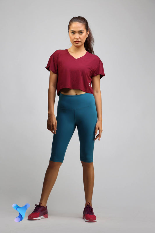 Crop Top avec col en V