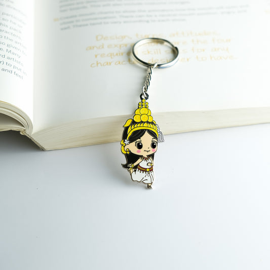 Porte-clef Apsara en Blanc par Little Apsara