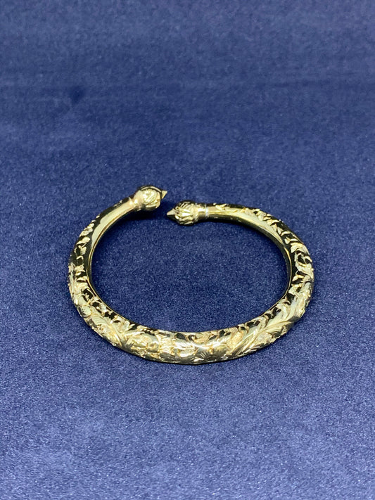 Bracelet Khmer Boran Pleine Fleurs couleur Or