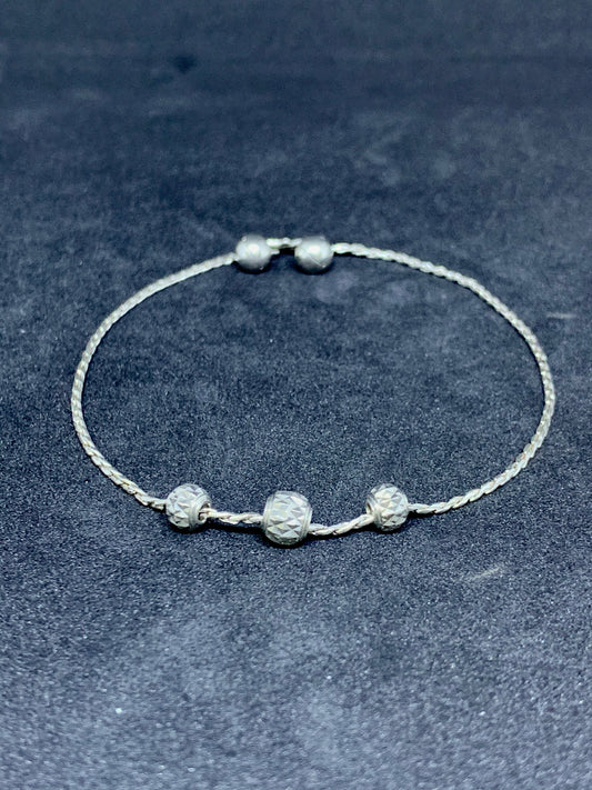 Bracelet Khmer Style Perles Boran Argent 925