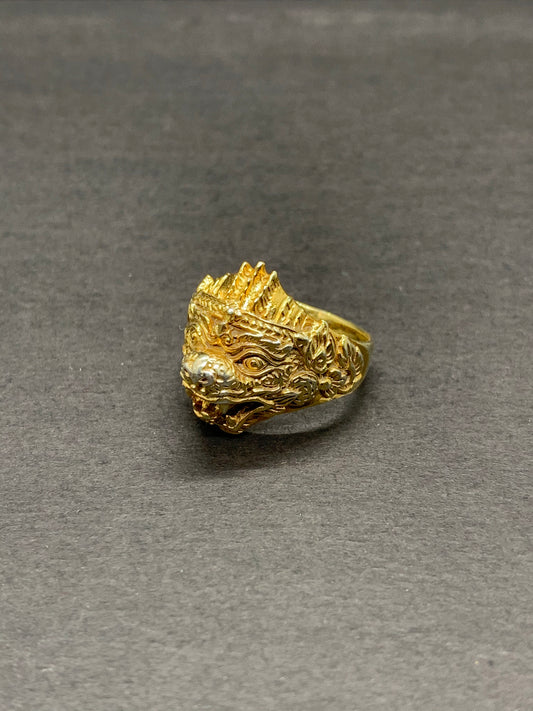 Bague Hanuman en Argent doré