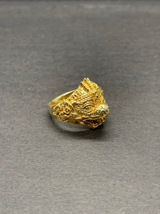 Bague Hanuman en Argent doré