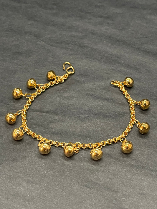 Bracelet Khmer Grelot cheville en Argent enfant ou adulte