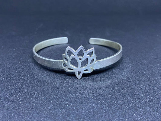 Bracelet Khmer Boran Lotus en argent
