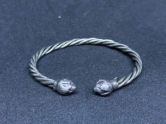 Bracelet Tressé Fleur de Lotus Khmer en argent
