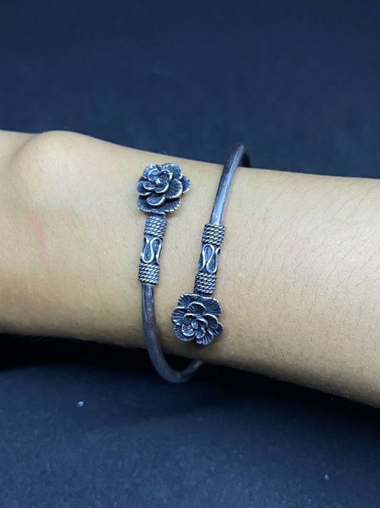 Bracelet Khmer Fin Fleur de Frangipanier en argent