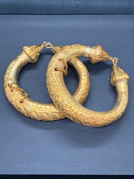 Paire de Bracelets chevilles pour tenue traditionnelle Khmère, Thaï ou Lao