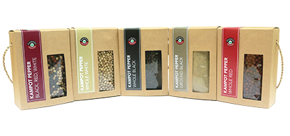 Poivre Rouge de Kampot (grains) en kraft - 150g IGP par Senteurs d'Angkor